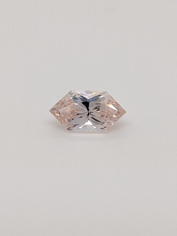1.51ct Peach Sapphire Elongated Hexagon
