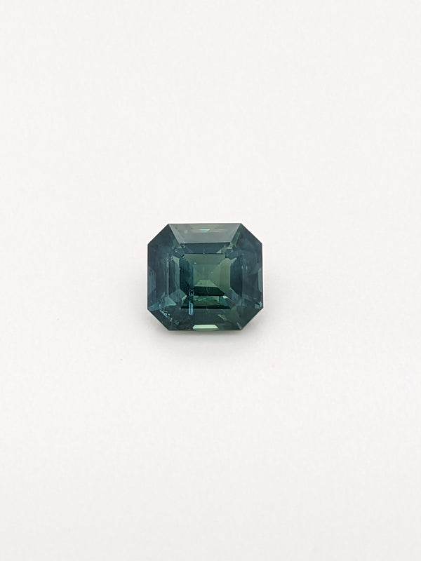 1.58ct Teal Sapphire Emerald Cut