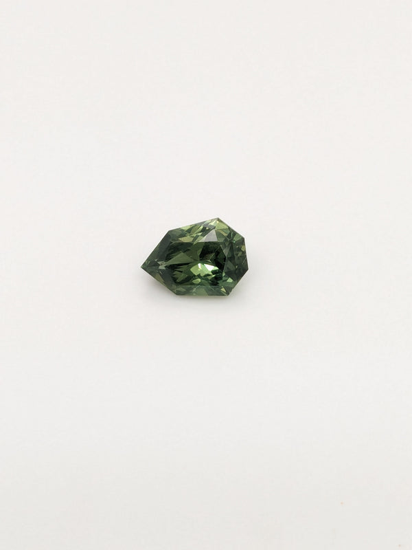 1.61ct Green Sapphire Shield Cut