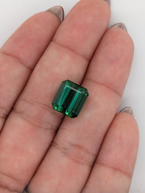 6.54ct Green Tourmaline Emerald Cut