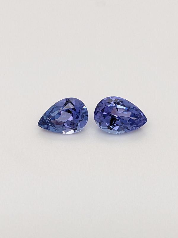 2.69ctw Tanzanite Pear Shape Matched Pair