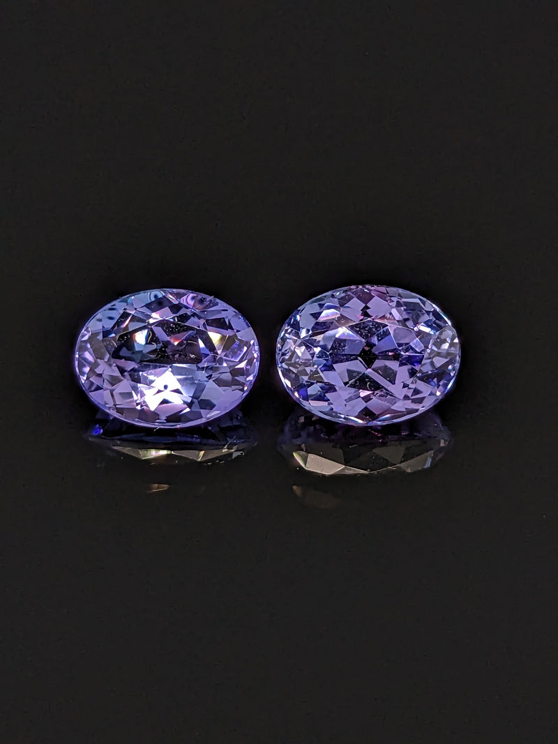 3.20ctw Tanzanite Oval Matched Pair