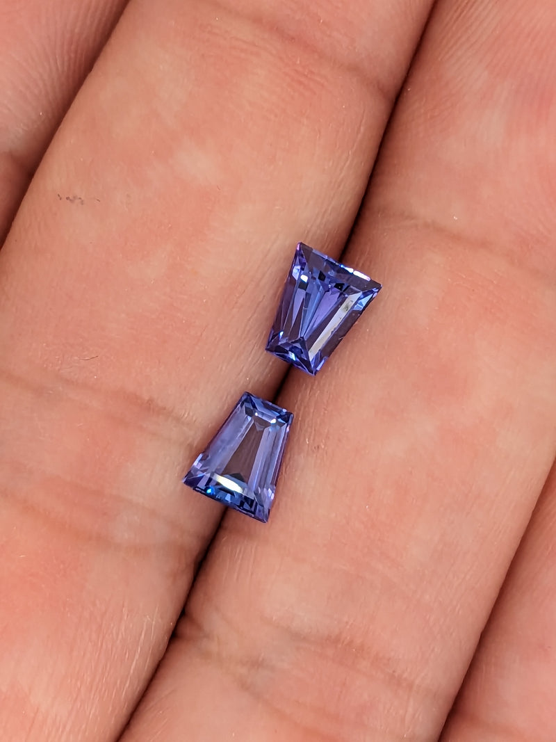 1.48ctw Tanzanite Tapered Baguette Matched Pair