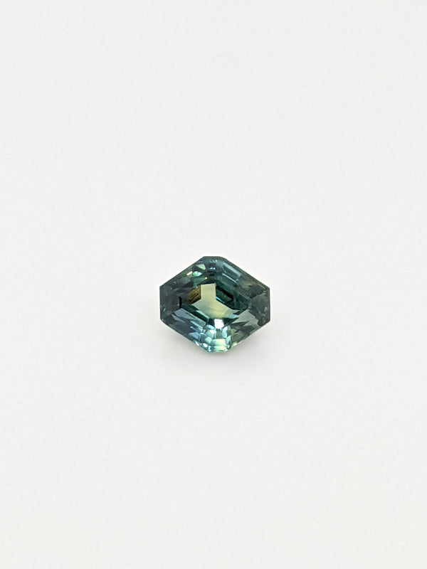 1.32ct Teal Sapphire Geometric Cut