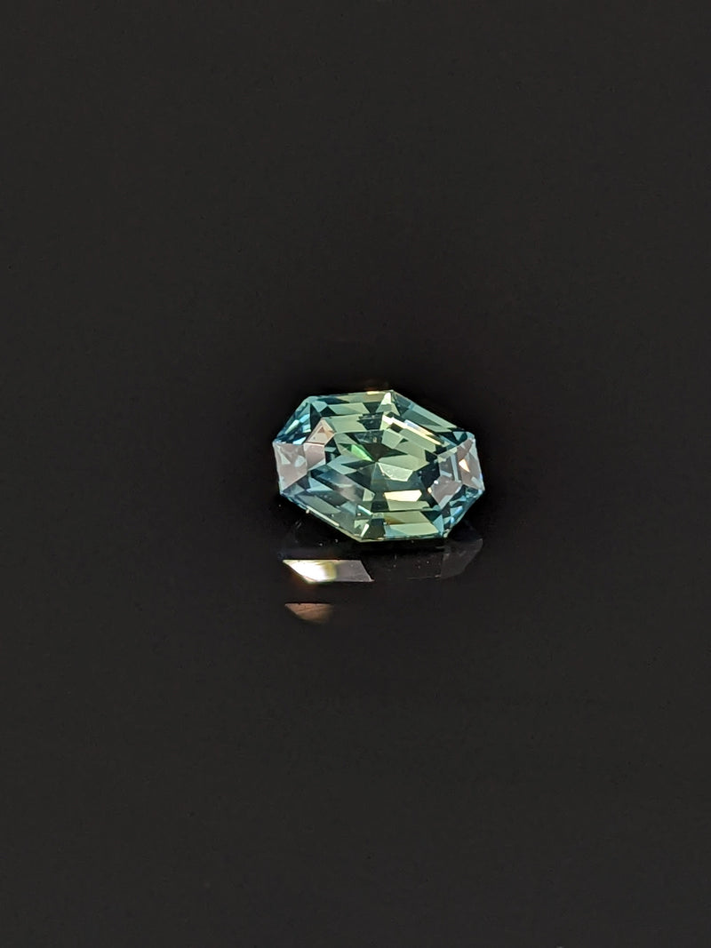 1.19ct Teal Sapphire Geometric Cut