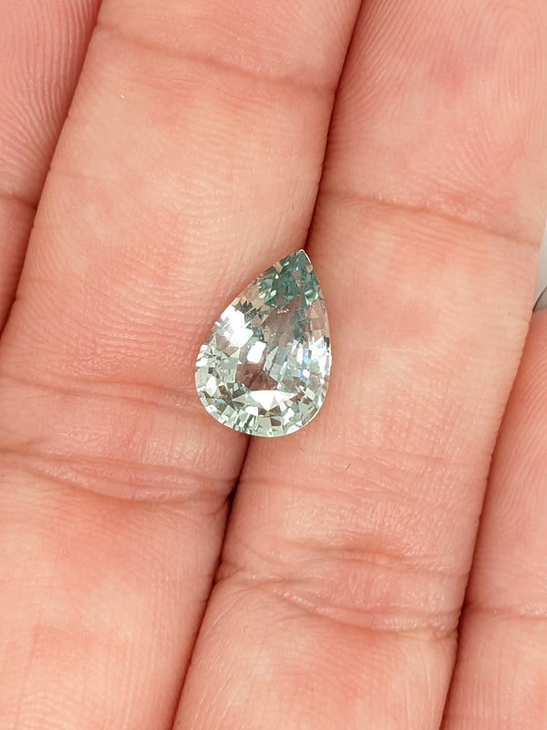 3.77ct Mint Sapphire Pear Shape