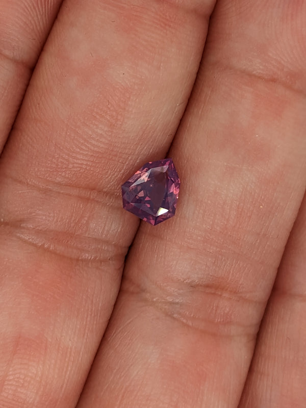 1.54ct Purple Sapphire Shield Cut