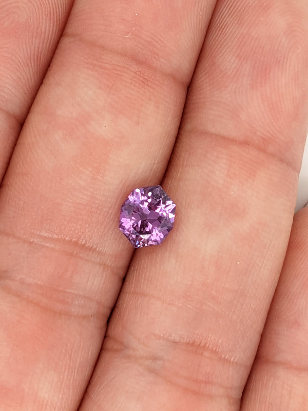 1.55ct Purple Sapphire Geometric Cut