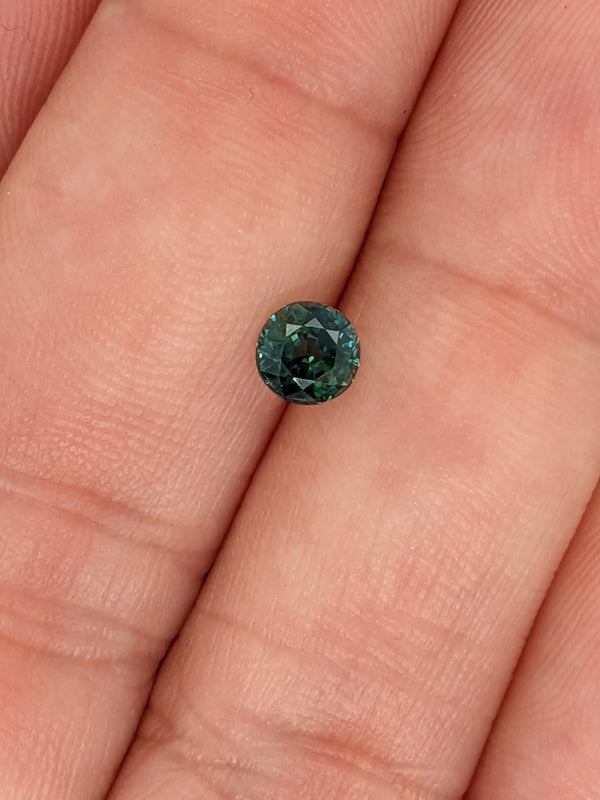 0.64ct Teal Sapphire Round