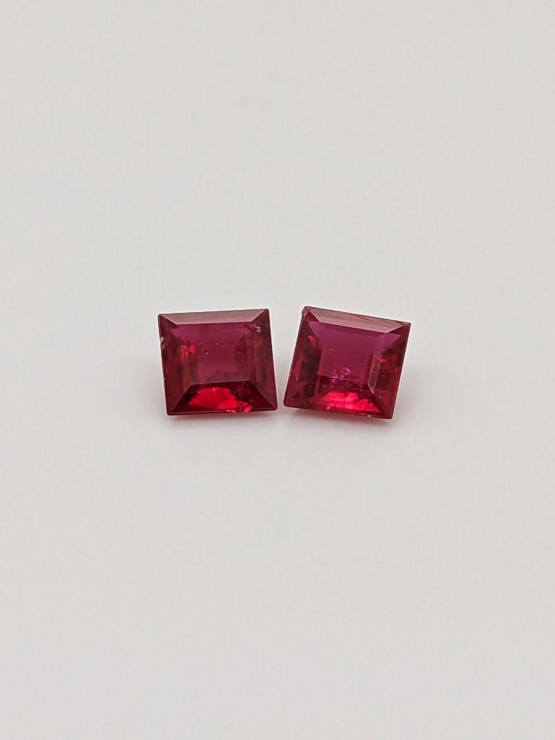 0.98ctw Ruby Square Matched Pair