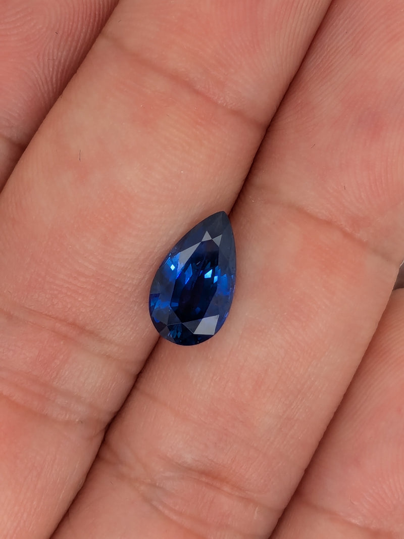 2.28ct Blue Sapphire Pear Shape