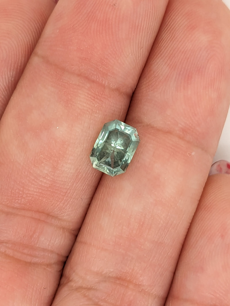 1.95ct Mint Sapphire Radiant Cut