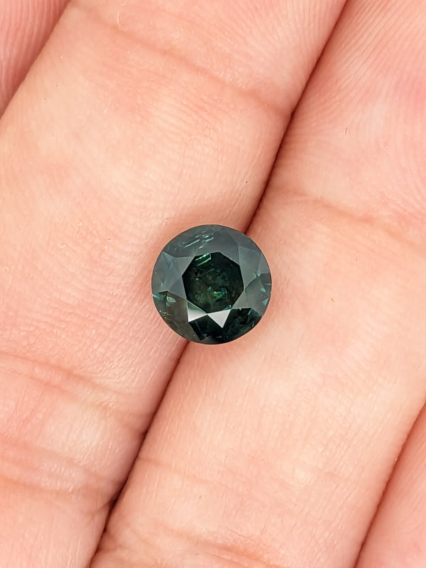 2.66ct Teal Sapphire Round