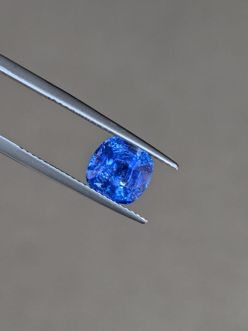 3.04ct Blue Sapphire Cushion Cut