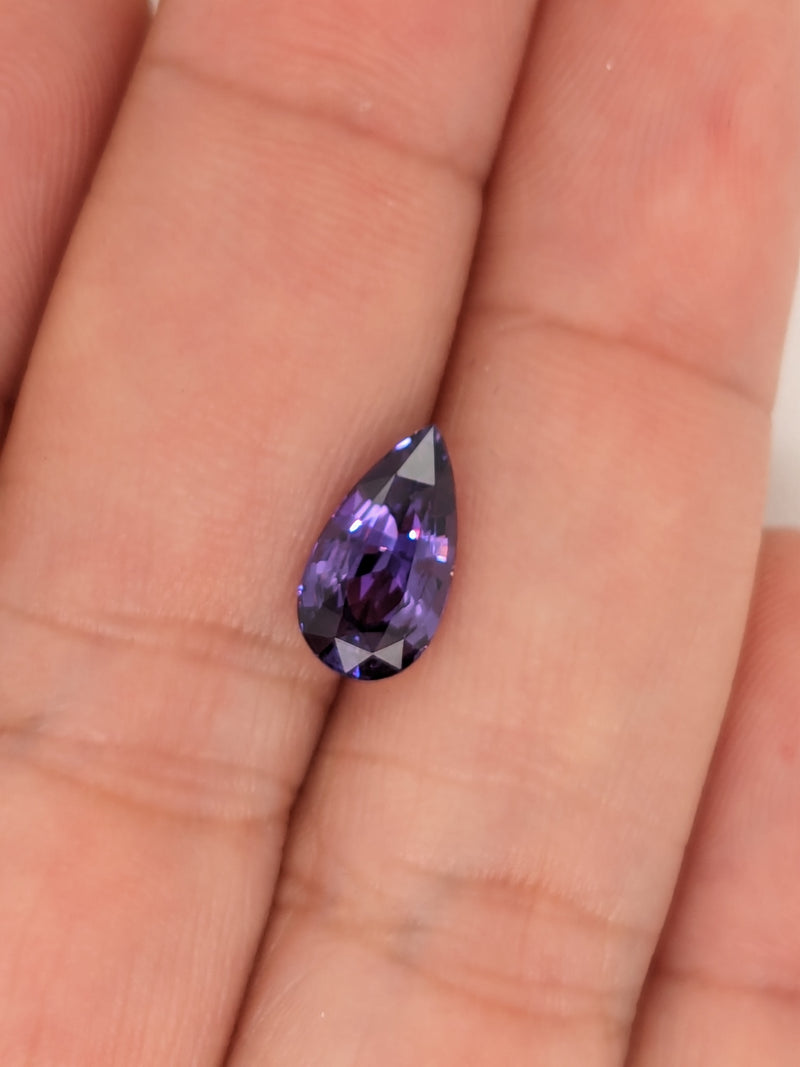 2.06ct Purple Sapphire Pear Shape