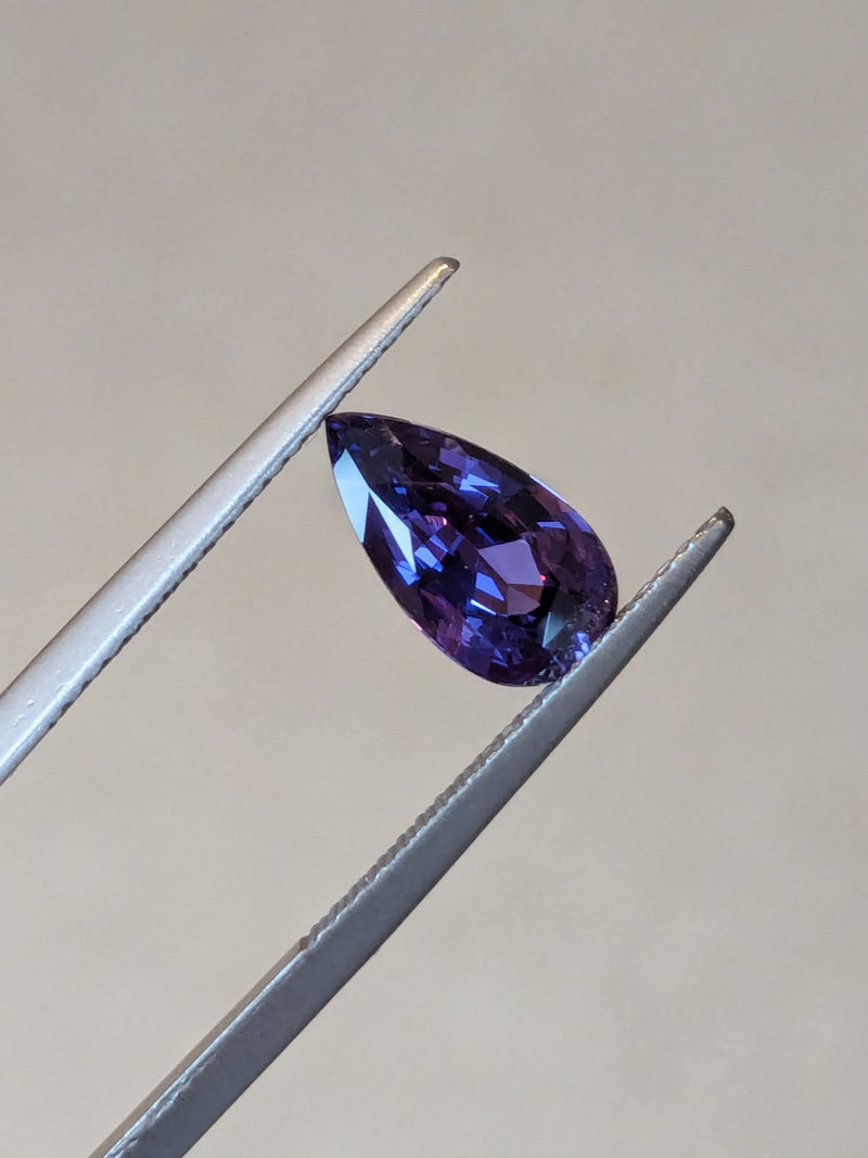 2.06ct Purple Sapphire Pear Shape