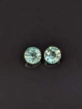 1.58ctw Teal Sapphire Round Matched Pair