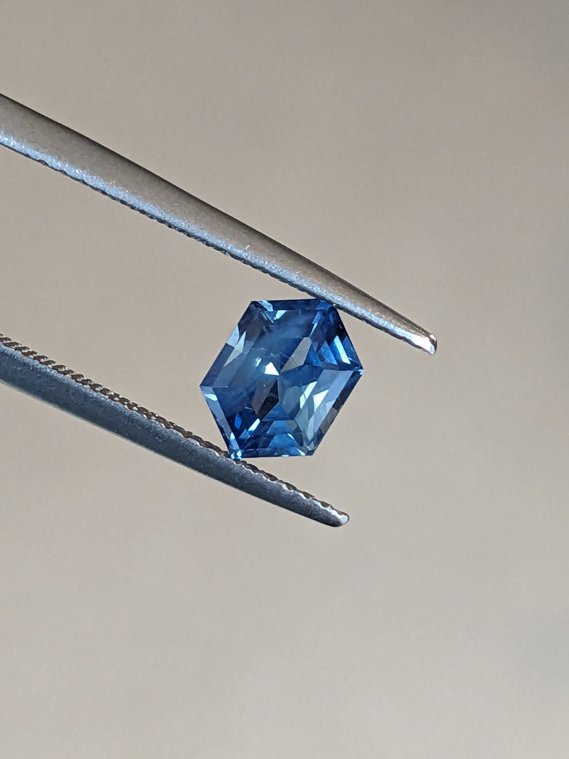 1.39ct Blue Sapphire Elongated Hexagon