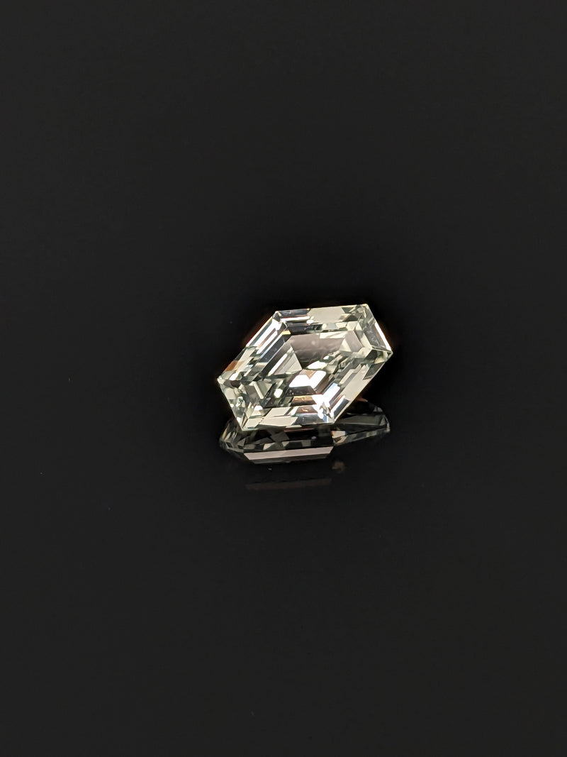 1.57ct White Sapphire Elongated Hexagon