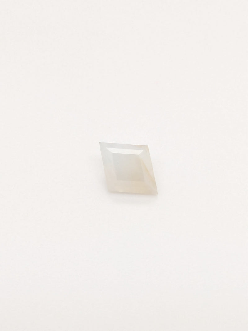 1.09ct Opalescent White Sapphire Kite Shape