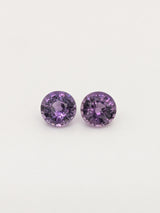 1.25ctw Purple Sapphire Round Matched Pair