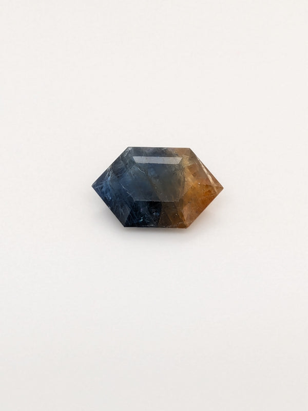 2.37ct Parti Sapphire Elongated Hexagon