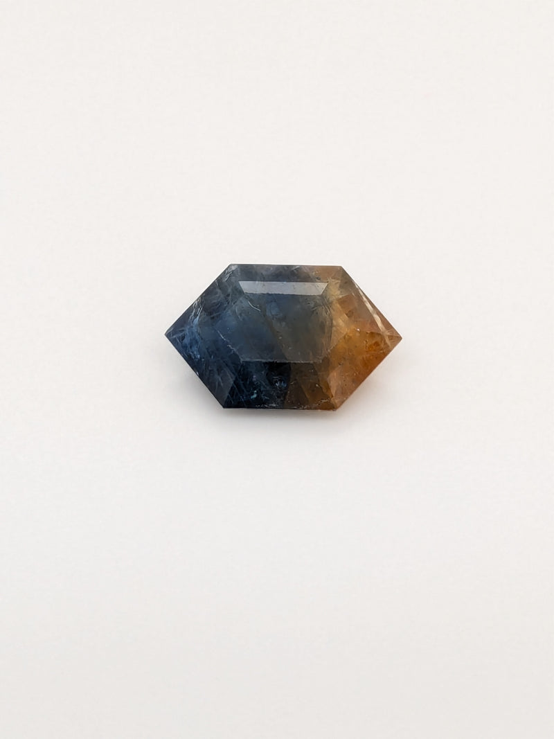 2.37ct Parti Sapphire Elongated Hexagon