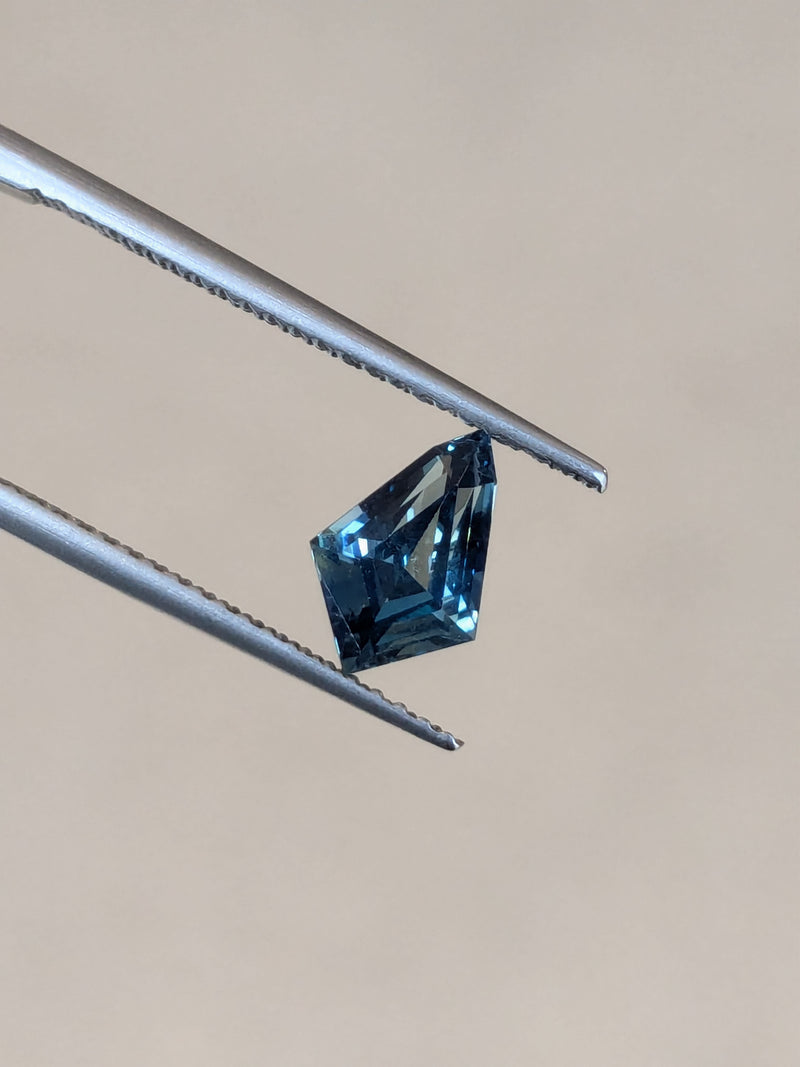 1.17ct Teal Sapphire Kite Shape