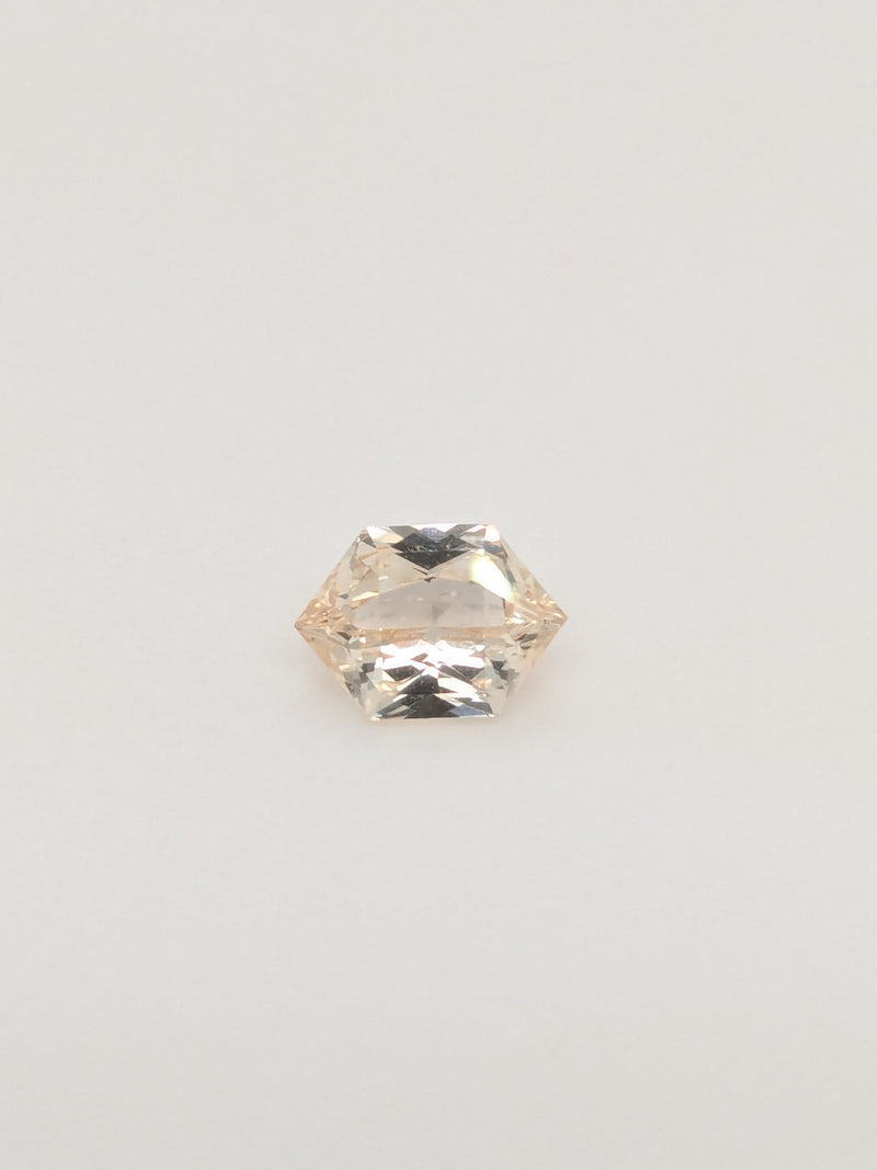 1.50ct Peach Sapphire Elongated Hexagon