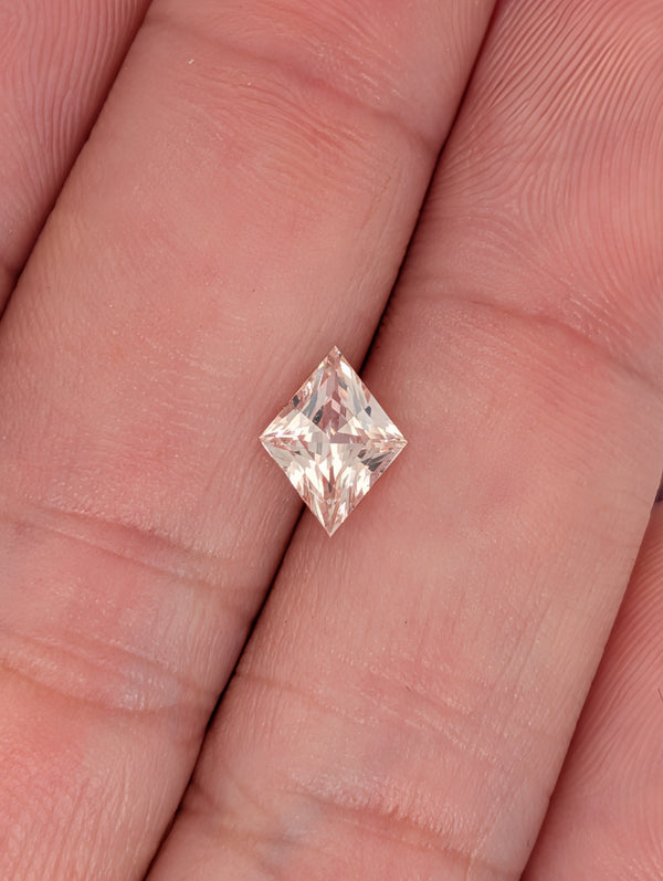 1.06ct Peach Sapphire Kite Shape