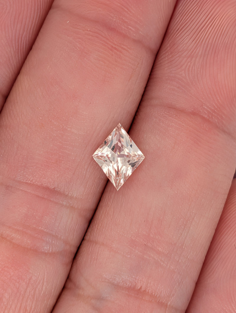 1.06ct Peach Sapphire Kite Shape
