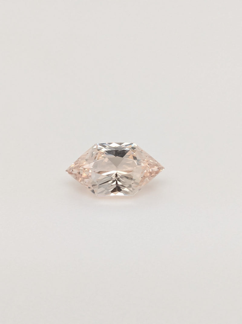 1.55ct Peach Sapphire Elongated Hexagon