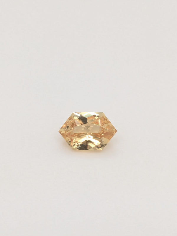 1.53ct Peach Sapphire Elongated Hexagon