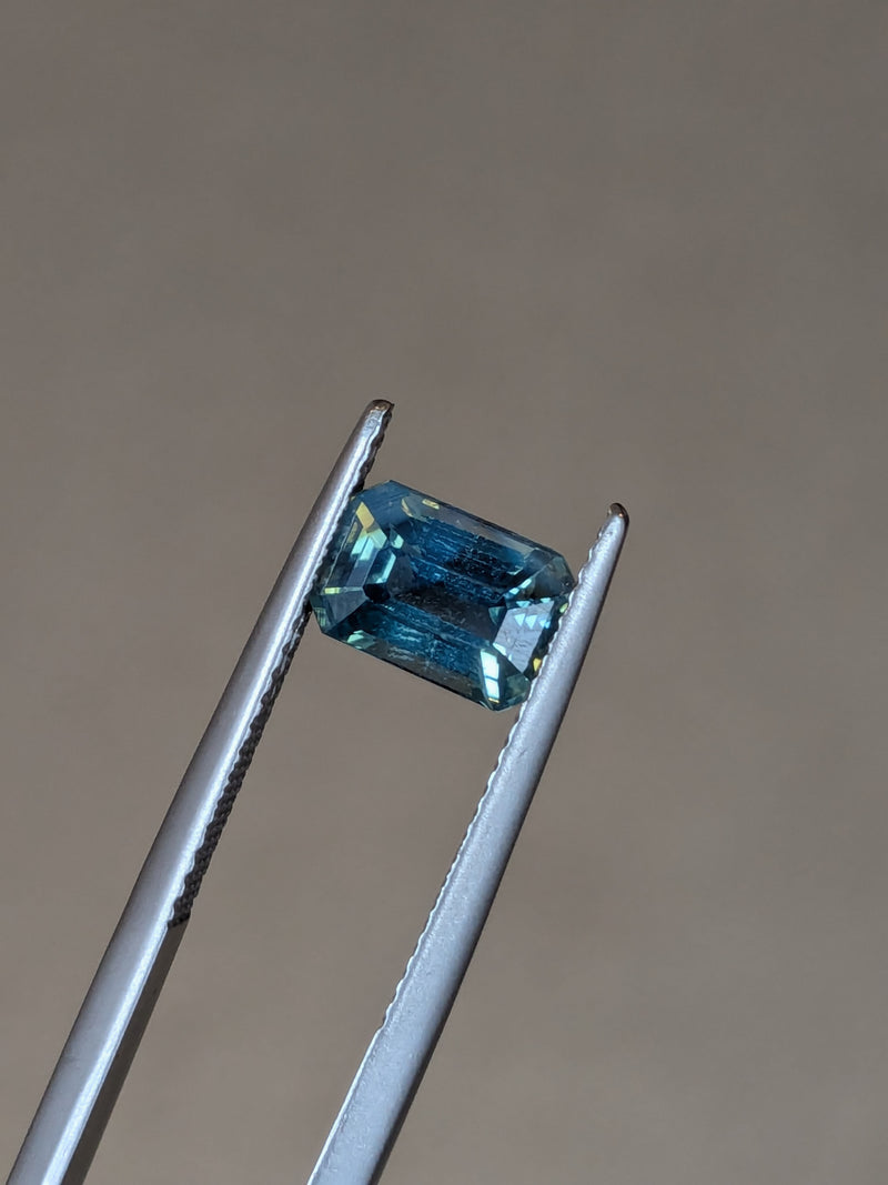 2.03ct Teal Sapphire Emerald Cut