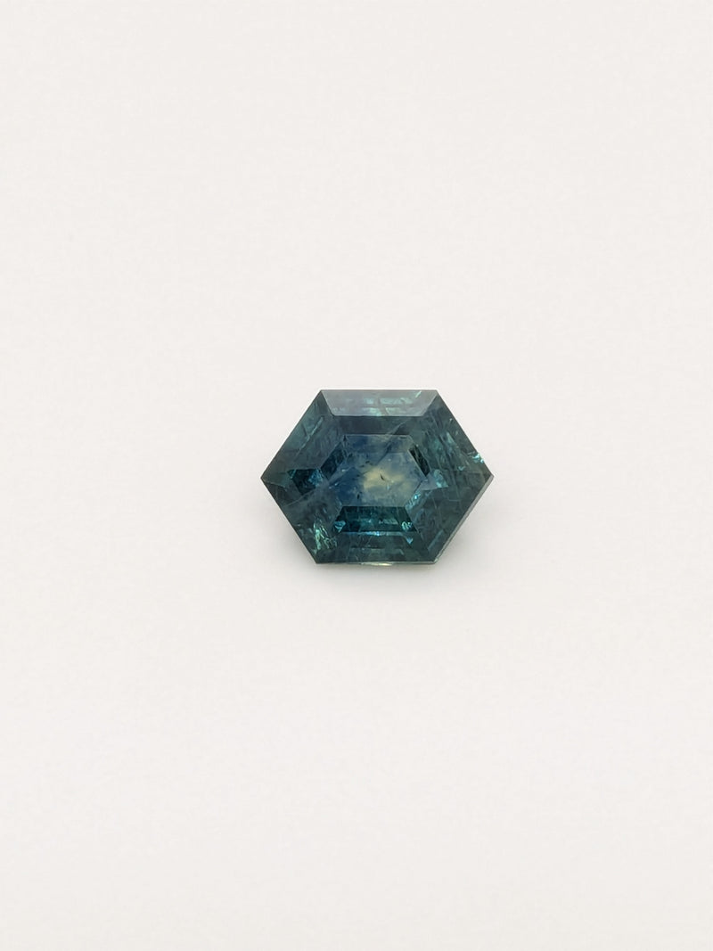 1.22ct Teal Sapphire Elongated Hexagon