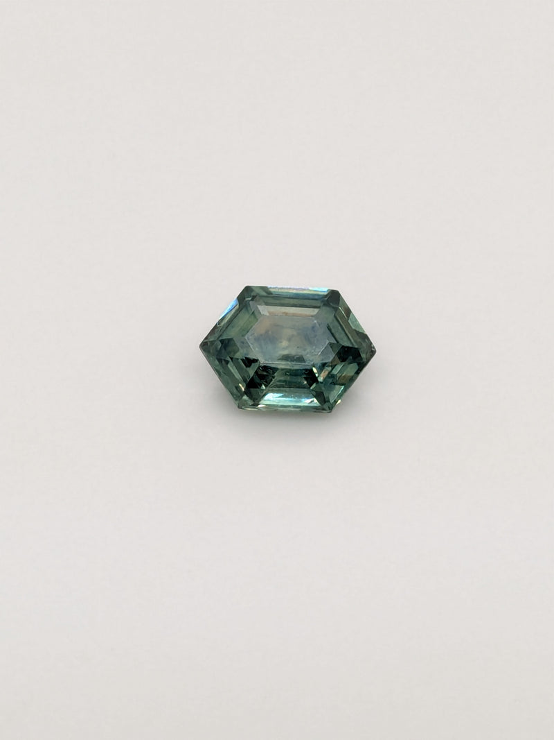 1.34ct Teal Sapphire Elongated Hexagon