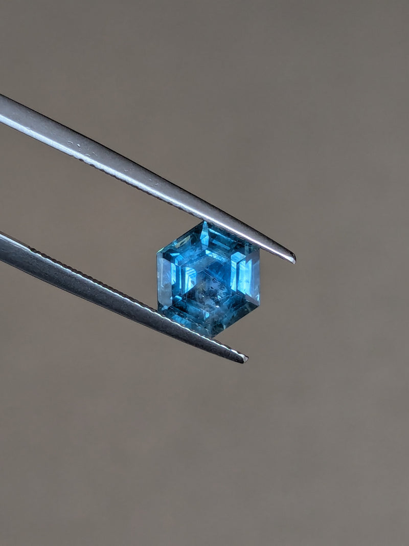 2.47ct Blue Sapphire Elongated Hexagon