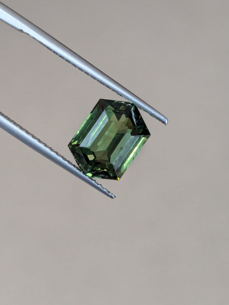 3.02ct Green Sapphire Elongated Hexagon