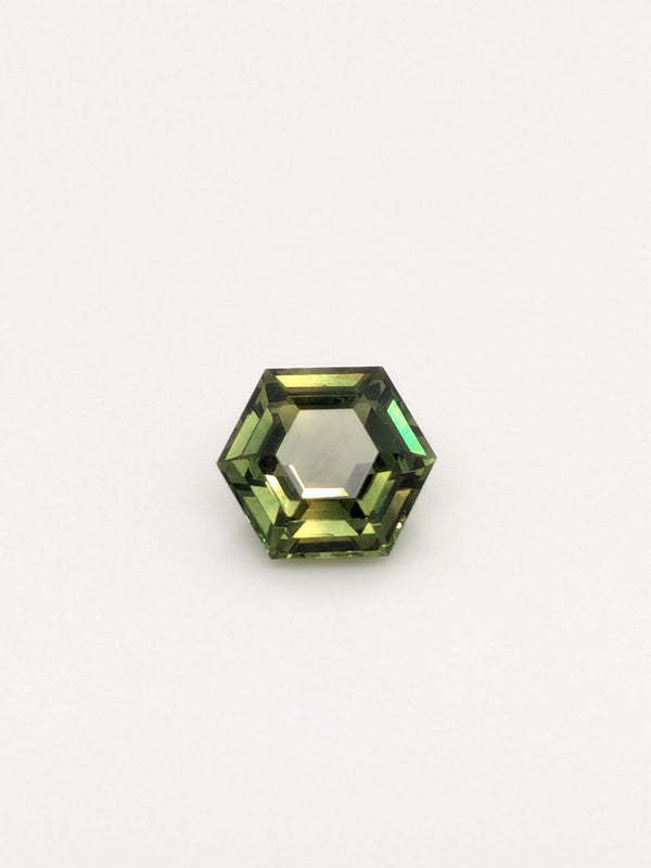 2.13ct Green Sapphire Hexagon