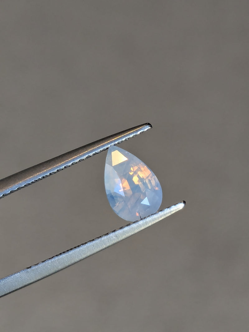 1.61ct Opalescent White Sapphire Pear Shape