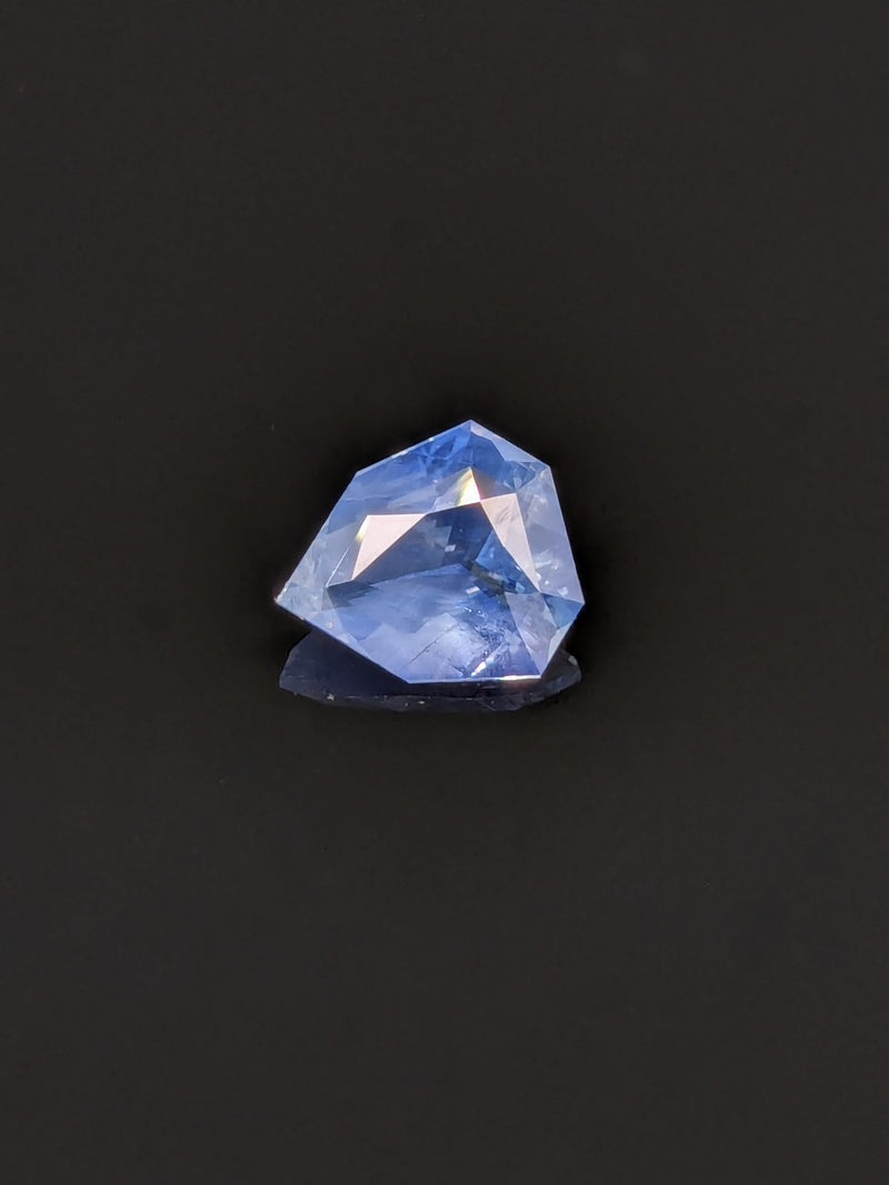 1.56ct Opalescent Blue Sapphire Shield Cut