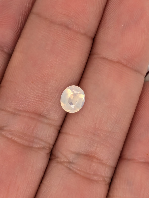 1.04ct Opalescent White Sapphire Oval