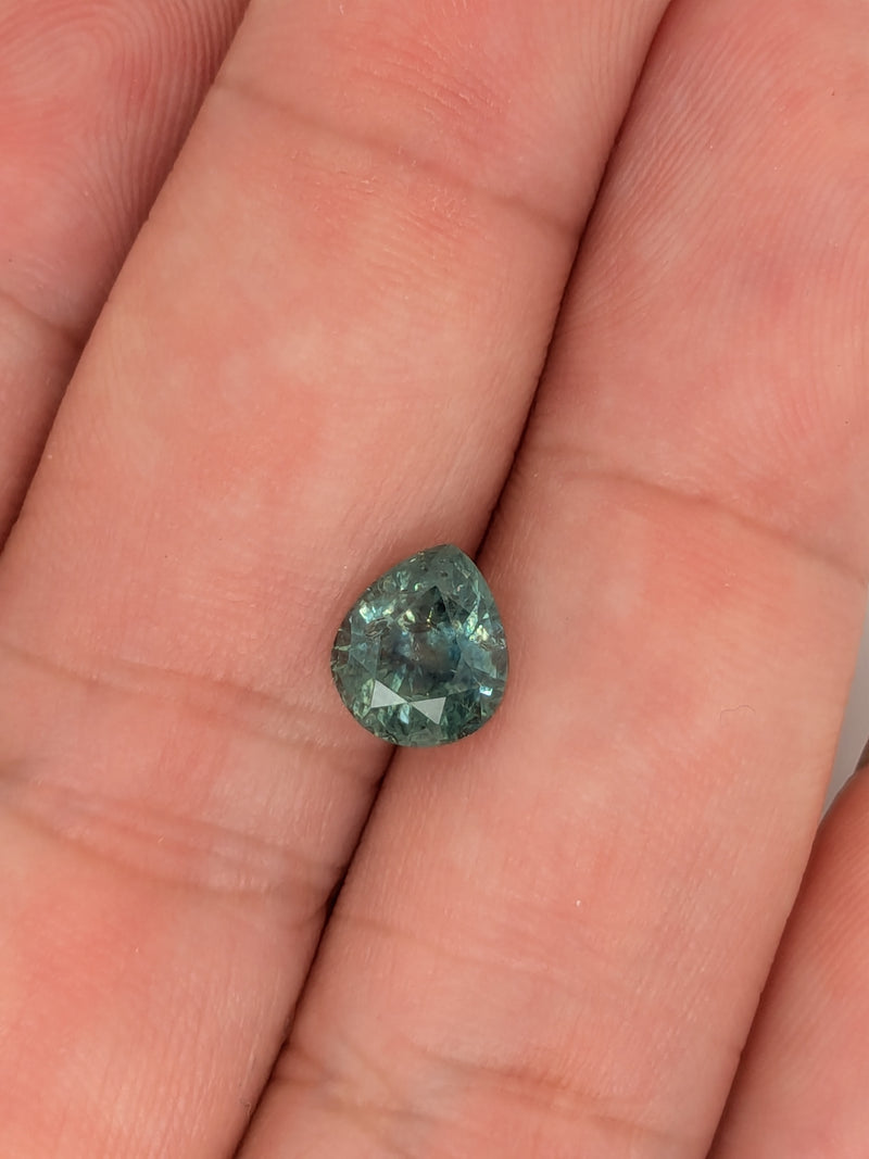 1.89ct Teal Sapphire Pear Shape