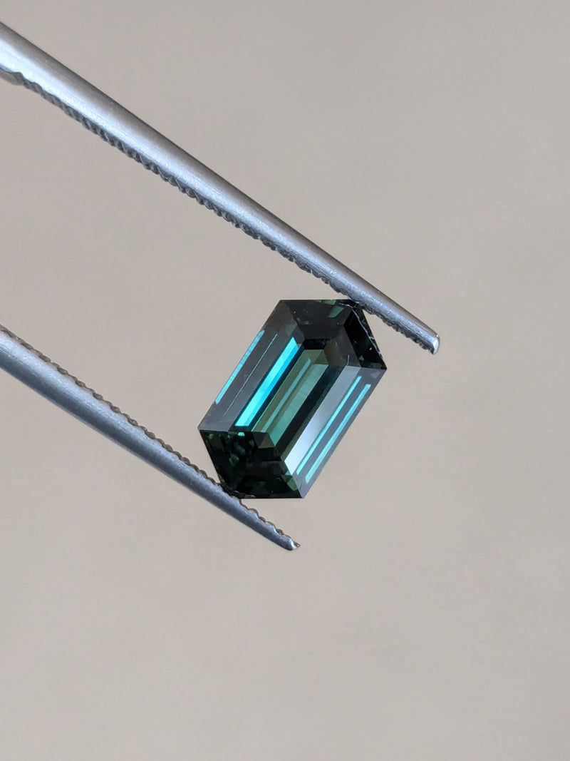 1.59ct Teal Sapphire Elongated Hexagon