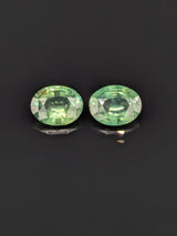 3.48ctw Teal Sapphire Oval Pair