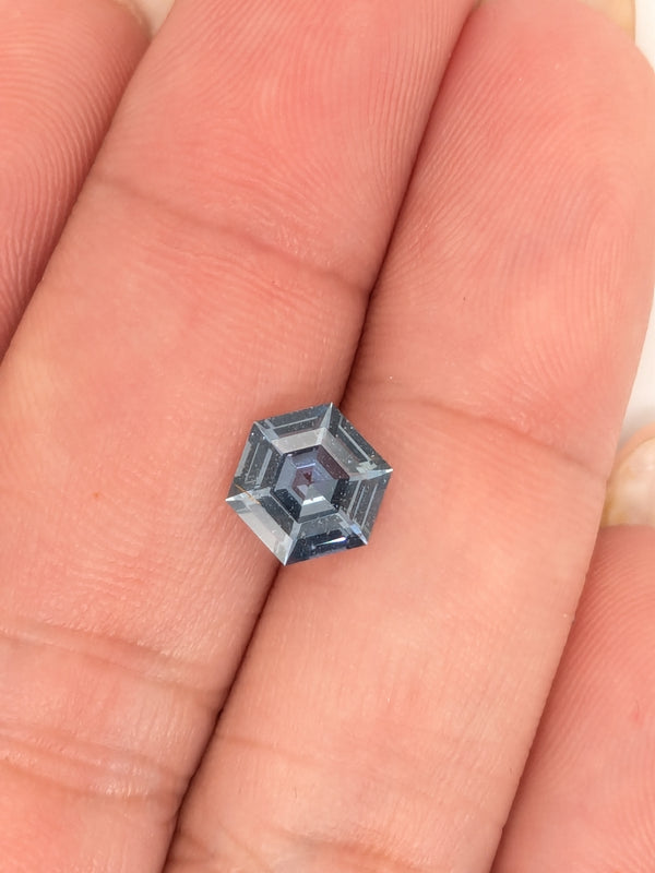 1.73ct Grey Sapphire Hexagon