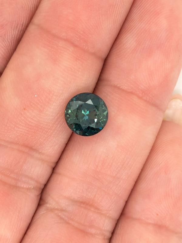 2.46ct Teal Sapphire Round