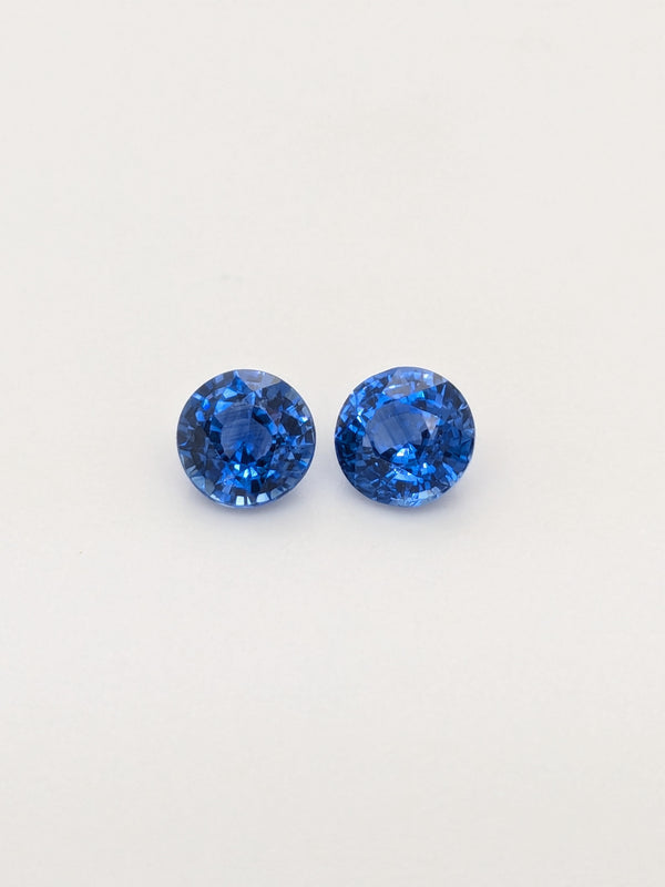 1.17ctw Blue Sapphire Round Pair