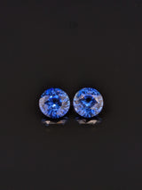 2.04ctw Blue Sapphire Round Pair