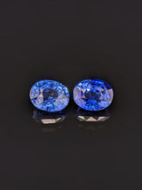 2.90ctw Blue Sapphire Oval Pair